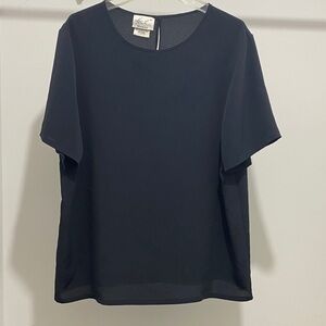 Kathie Lee Collection Black Blouse